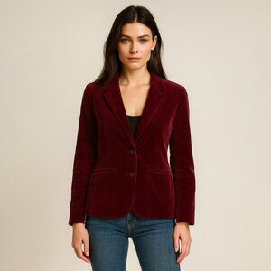 Vintage The Bon (The Bon Marché) red velvet blazer